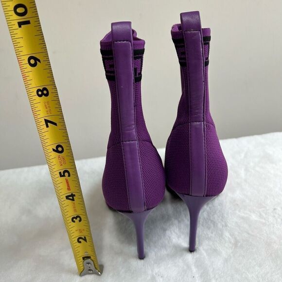 Guess Dallyce Logo Purple Sock Booties 6.5 Women - Picture 5 of 9